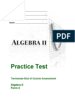 EOC Algebra II Revised Practice Test