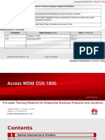 Huawei OSN1800 Pre-Sale Training Slide For Agent (2012)