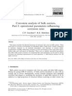 Corrosion Analysis of Bulk Carriers Part I Operational Parameters Influencing Corrosion Rates