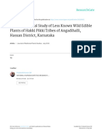 Ethanobotanical Study of Less Known Wild Edible Plants of Hakki Pikki Tribes of Angadihalli, Hassan District, Karnataka