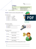 Prepositions of Place PDF