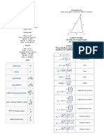 Geometric Formulas