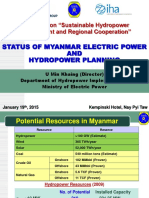 Status of Myanmar Electric Power and Hydropower Planning