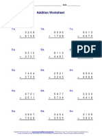 Addition Worksheet