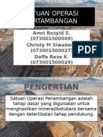 Satuan Operasi Pertambangan 