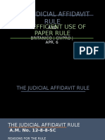 The Judicial Affidavit Rule