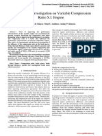 Experimental Investigation On Variable Compression Ratio S.I. Engine