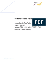 FlexiPacket Hub 800 Customer Release Notes R2.0EP1 PU7 R2.0 - 1.15.0