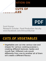 Cuts of Vegetable