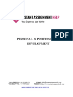 Personal and Professional Development Sample Assignment