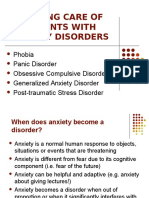 Nursing Care of Patients With Anxiety Disorders