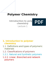 Polymer Chemistry - Lecture 1