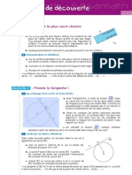 Activités Du Manuel Sésamath 4e Distances Et Tangentes