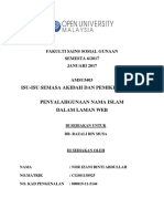 Assignment Amsu5403 (Isu-Isu Semasa Akidah Dan Pemikiran Islam)