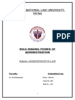 Chanakya National Law University, Patna: Rule-Making Power of Administration