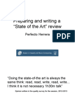 Preparing and Writing A State of The Art Review-2016