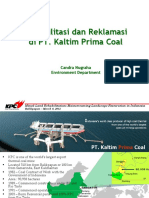 Rehabilitasi Dan Reklamasi Di PT. Kaltim Prima Coal: Candra Nugraha Environment Department