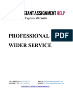 Sample Assignment On Professional Wider Services - Instant Assignment Help