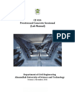 CE 416 Prestressed Concrete Sessional (Lab Manual)