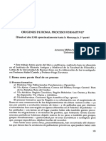 Orígenes de Roma. Proceso Formativo (Desde El Año 3500 Aproximadamente Hasta La Monarquía. 1 Parte) (Azucena Millán Méndez de Fraboschi)