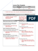 Lesson Plan Math 1 - Patterns 1