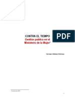 Contra El Tiempo. Gestión Pública en El Ministerio de La Mujer.