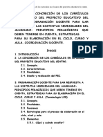 TEMA 2 OPOSICION. La Concreción de Los Currículos en El Marco Del Proyecto Educativo de Centro