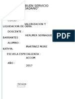 Examen de Liquidaciones de Obra Por Contrata