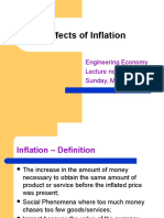 Effects of Inflation: Engineering Economy Lecture No. 12 Sunday, May 14, 2017