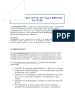 Canalización de Via Central y Tipos de Cateter