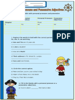 Personal Pronouns and Possessive Adjectives