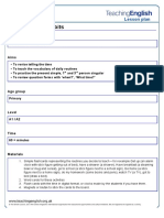 Routines and Habits Lesson Plan PDF