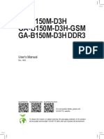 GIGABYTE Manual Ga-B150m-D3h (Ddr3) (GSM) e