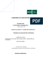 Cuaderno - de - Evaluación - 15-16 - Latín - para - Hispanistas MAR CRESPO CORDERO