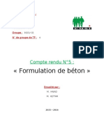 Formulation Du Beton