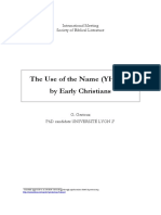 Use of The Name YHVH by Early Christians PDF