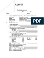 Vestibular Questionnaire: Fill in The Blank Spaces