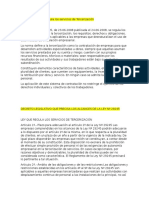 Ley #29245 Que Regula Los Servicios de Tercerización