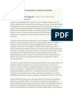 Amenazas para La Seguridad y Defensa Nacional