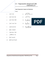 Worksheet 5 - Trigonometric Integral and Substitution