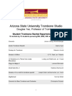 Arizona State University Trombone Studio Douglas Yeo, Professor of Trombone Student Trombone Recital Repertoire