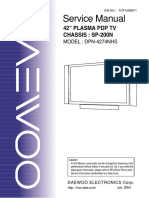 Daewoo Sp200n Chassis Dpn4274nhs Plasma TV SM