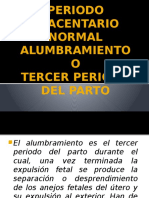 Periodo Placentario Normal Alumbramiento