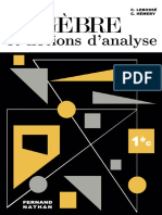 Lebossé, Hémery, Algèbre Et Notions D'analyse, 1re C (1966)