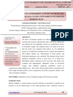 In Vitro and in Vivo Antidiabetic Activity of Methanol Extract of Terminalia Catappa Linn Bark in STZ Induced Diabetic Rats