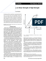 Experimental Study On Shear Strength of High-Strength Concrete Beams