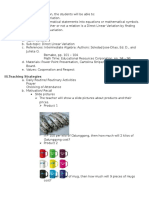 Lesson Plan For Direct Linear Variatiion