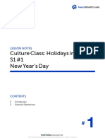 Culture Class: Holidays in France S1 #1 New Year's Day: Lesson Notes