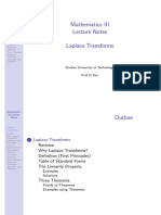 1 Laplace Transforms - Notes