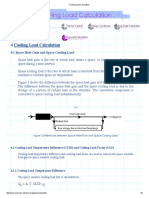 Cooling Load Calculation